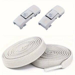EZ Laces | No Tie Elastic Shoelaces for Sneakers (White)